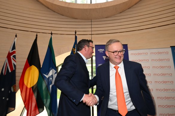 Prime Minister Anthony Albanese and Premier Daniel Andrews together this week at Monash University 