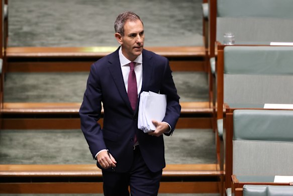 Federal Treasurer Jim Chalmers in Canberra on Tuesday.