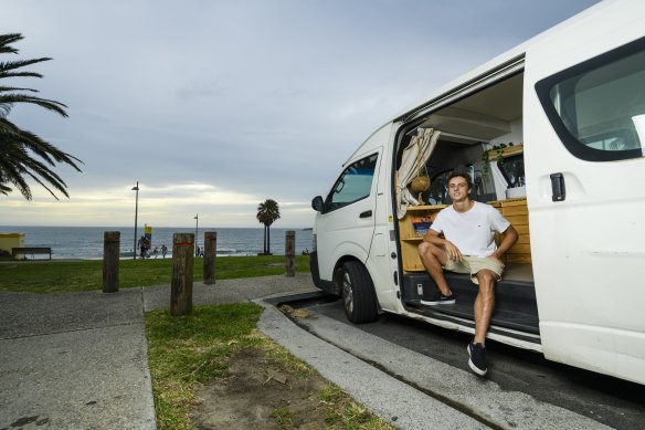 Marcus Moffat, 22, has found owning campervans and renting them out to be a good side hustle while at university.