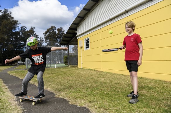 Heather Kennedy is paying for private tennis lessons for her son Sebastian and private skateboarding lessons for her son Luka to keep  them active during lockdown. 