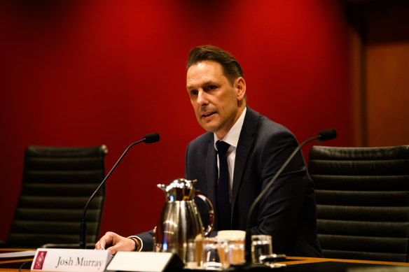 Josh Murray appears at the inquiry on Thursday.