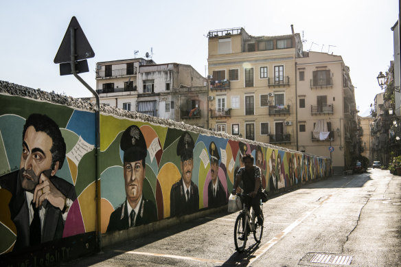 Palermo’s Wall of Legality, a tribute to the people who fought the mafia.