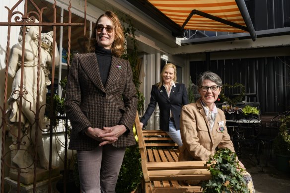 Janet Storrier and Skye Leckie are among the high-profile supporters of the Let’s Get It Right campaign led by Jane Crowley (right), which is seeking election to Wingecarribee Shire Council.