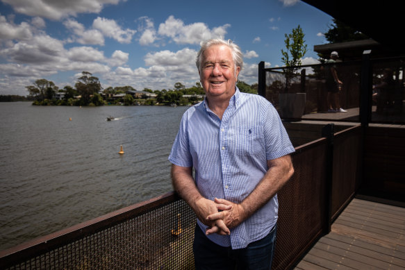 Gerry Ryan at his brewery/distillery by Lake Nagambie