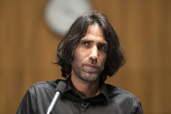 Behrouz Boochani was in Parliament House to call for a royal commission into the treatment of asylum seekers.