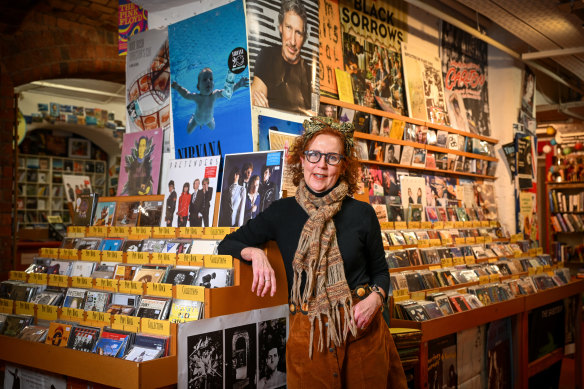 Suzanne Bennett, co-owner of Basement Discs, says she’s seeing an interest among younger people in buying CDs.