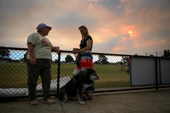 Beaufort residents Tina Koeleman (right) and her partner Rebecca Brunner (left) and their dog Chief.