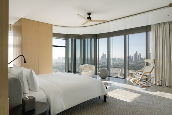 City skyline views from the Premium King room.