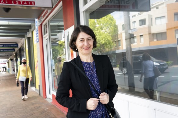 Former NSW premier Gladys Berejiklian outside her Northbridge office in Sydney on Friday. 