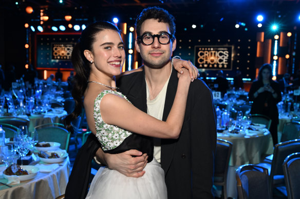 Margaret Qualley and Jack Antonoff at last year’s Critics Choice Awards.