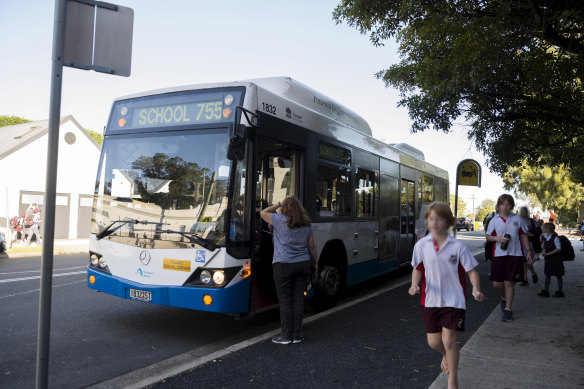 Most buses in Sydney operate on both school runs and regular public transport routes.