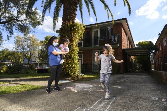 Michelle Allebi and her daughters Jessica and Bella live in a flat in Croydon Park.