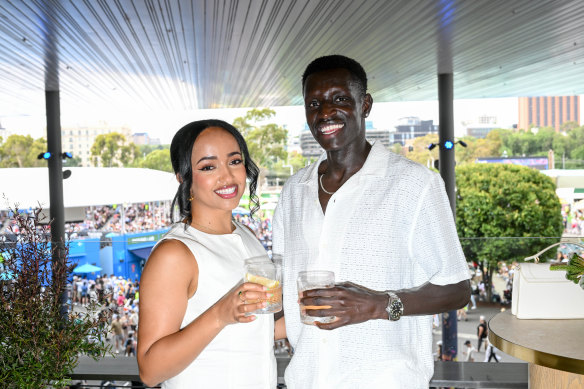 Peter Bol and girlfriend Mahtut Yaynu at O. 