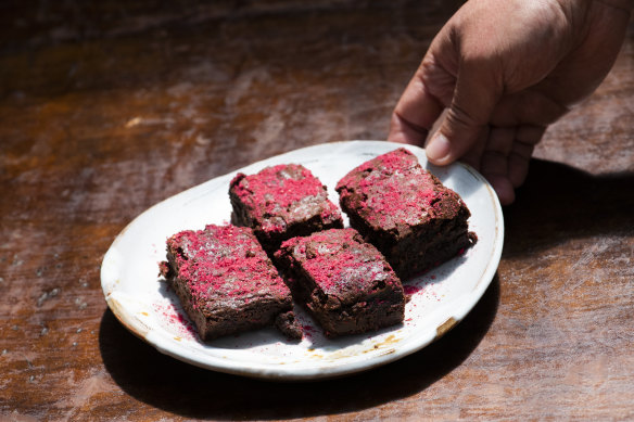 There’s always room for dessert when it’s a cricket brownie with Davidson plum powder.