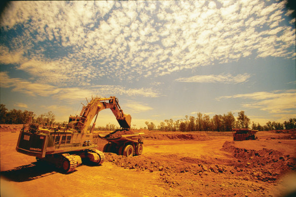 Bauxite mined at Alcoa’s Huntly mine in WA.