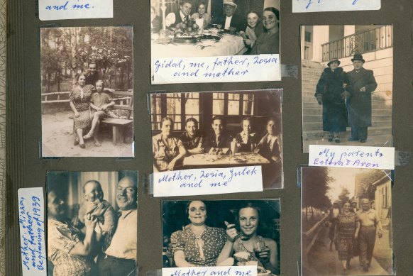 Photos of Sarah Saaroni from her photo album, donated to the Jewish Holocaust Centre.