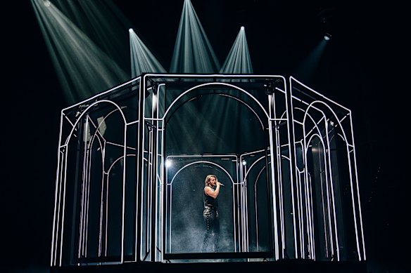 Malta’s Aidan performs Bella at Eurovision 2026.