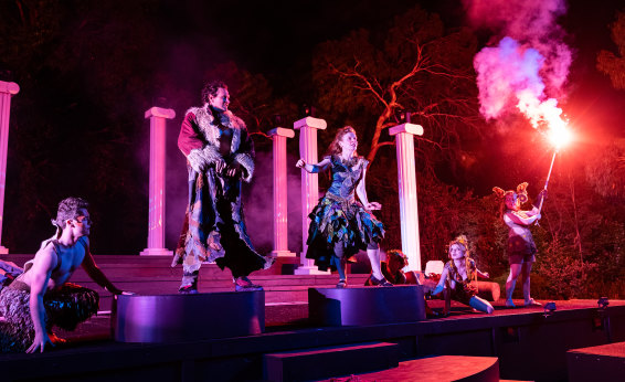 The Botanic Gardens are a stunning backdrop to A Midsummer Night's Dream by the Australian Shakespeare Production Company.