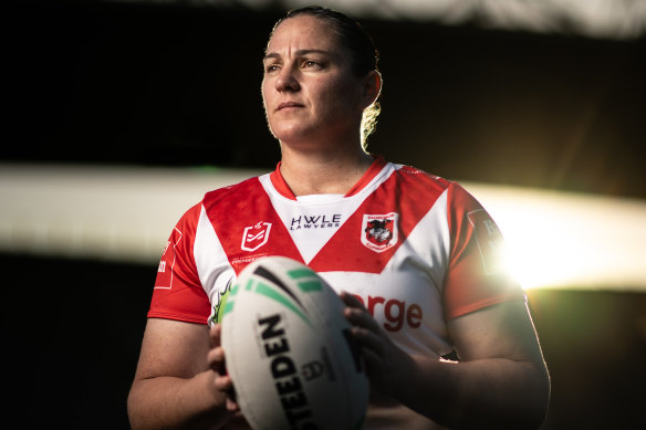 42 and still kicking: Dragons NRLW signing Steph Hancock.