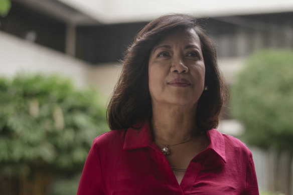 Former supreme court chief justice Maria Lourdes Sereno, ousted by Rodrigo Duterte's government.
