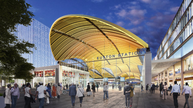 An artist's impression of how Euston station will look once its redeveloped.