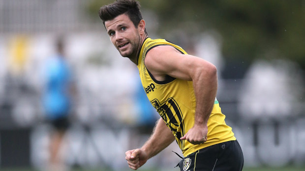 Richmond captain Trent Cotchin at training this week.