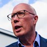 Dutton after voting on Saturday.