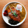 Black pepper pork katsu steak don at Ommi Don.