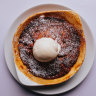 Quebecois pudding chomeur with maple caramel at Bistro Grenier.