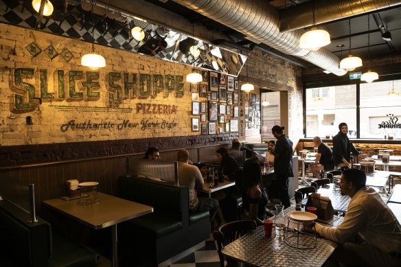 MMC Slice Shoppe is a family-friendly pizza restaurant in the former Barzaari space.