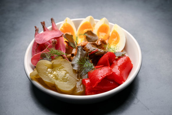 Dishes such as the pickle plate let the produce take the lead.