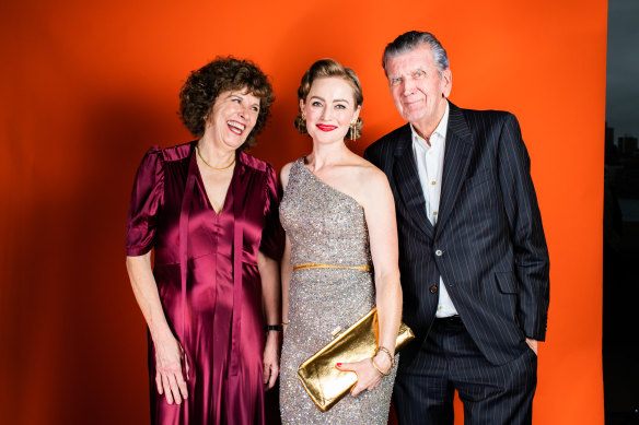 Jill Dupleix and Terry Durack with Porteno Group’s Sarah Doyle (centre). 