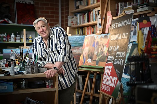 Banyule council candidate and local artist Martin Hirst has been removed from an exhibition line-up – a move he has branded as overkill.