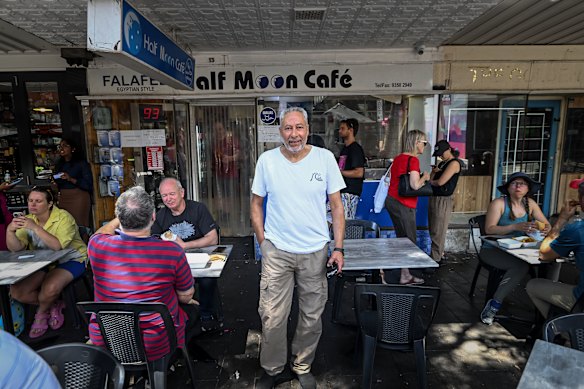Nabil Hassan, owner of Half Moon Cafe in Coburg.