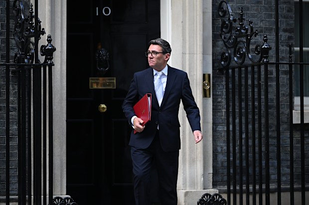  Prime Minister Andy Burnham departs 10 Downing Street to address the House of Commons on September 01, 2026 in London