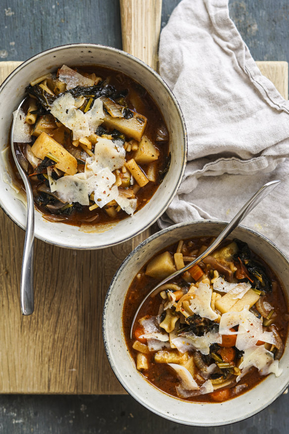 Clear out the crisper for this rustic Italian-style soup.