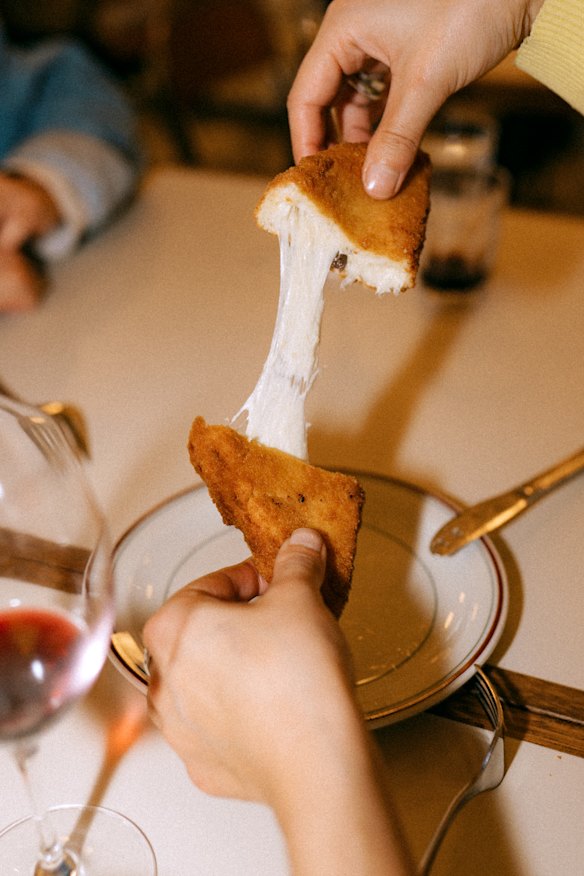Fried snacks like mozzarella en carrozza will be available in the afternon.