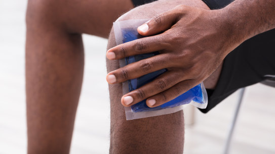 Ice is recommended when an injury is swollen or bruised.