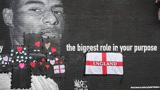 Marcus Rashford mural.