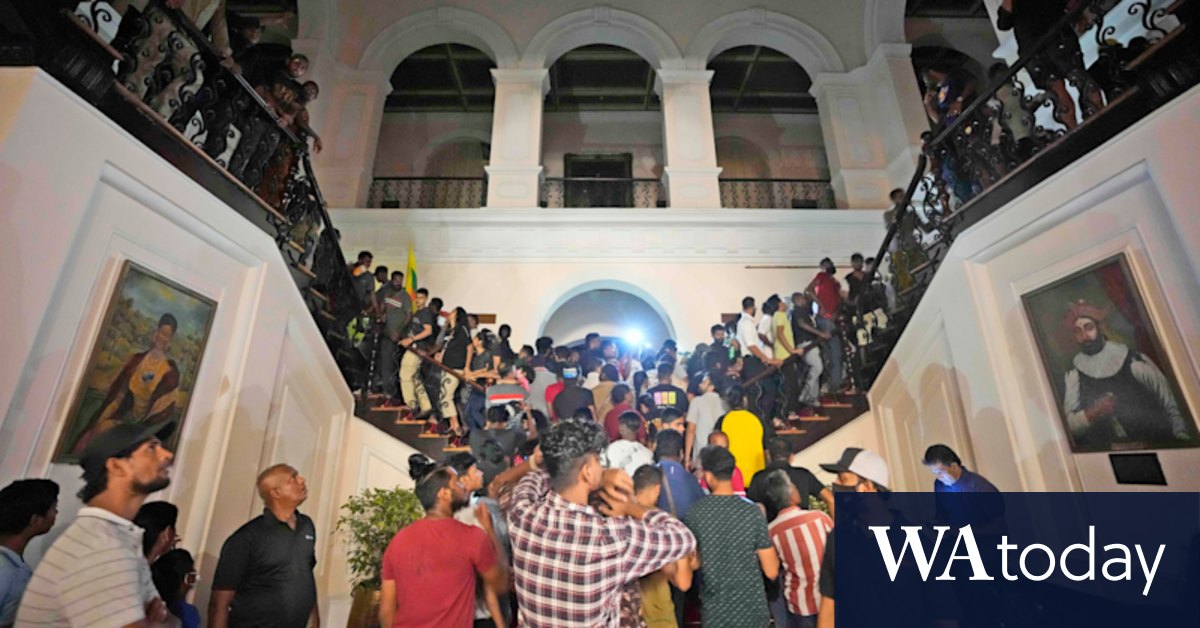 Sri Lanka protests: Anti-government demonstrators storm president's house, disturb Australia cricket match, clash with police - Vimarsana News