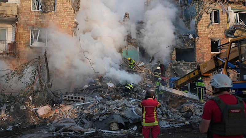 Russian drone and missile attack kills eight, injures 45 in Kyiv