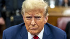 Former President Donald Trump sits in a courtroom in Manhattan criminal court, before the start of his trial on Thursday, April 25, 2024,