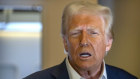 Donald Trump on Air Force One on the weekend.