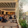 The Gardiner Hotel’s rooftop overlooks heritage buildings along Glenferrie Road.