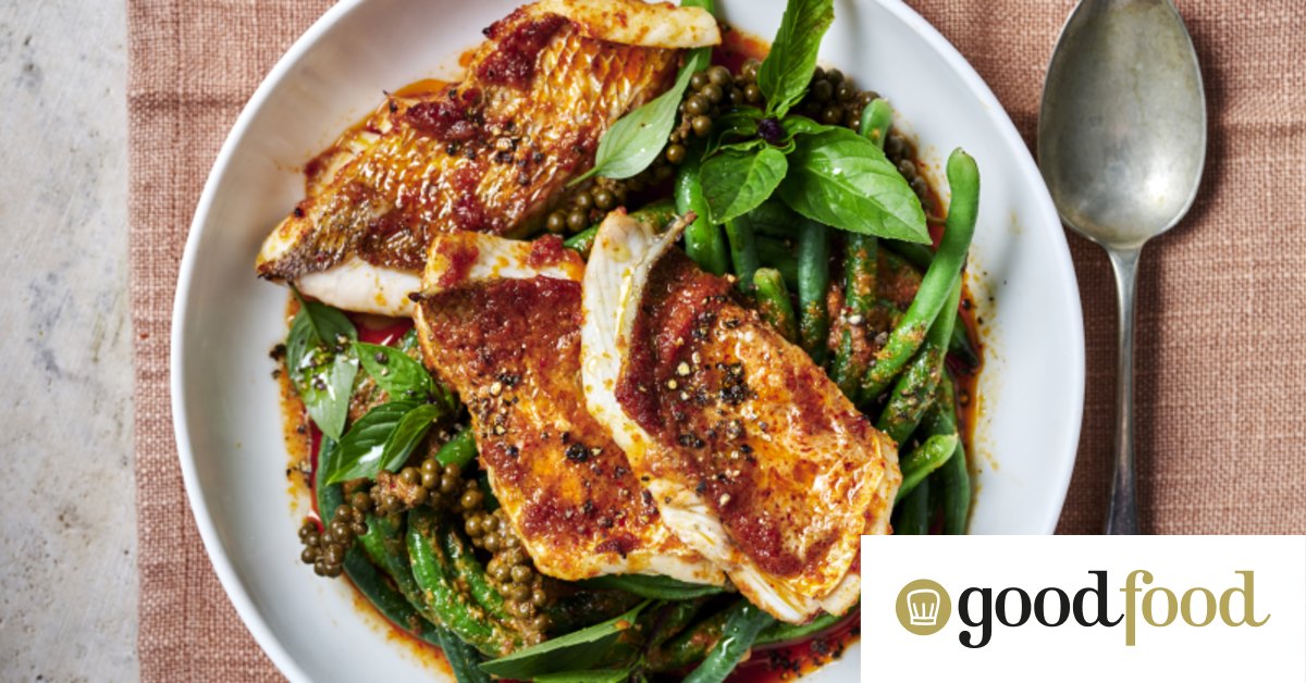 Roasted red fish curry