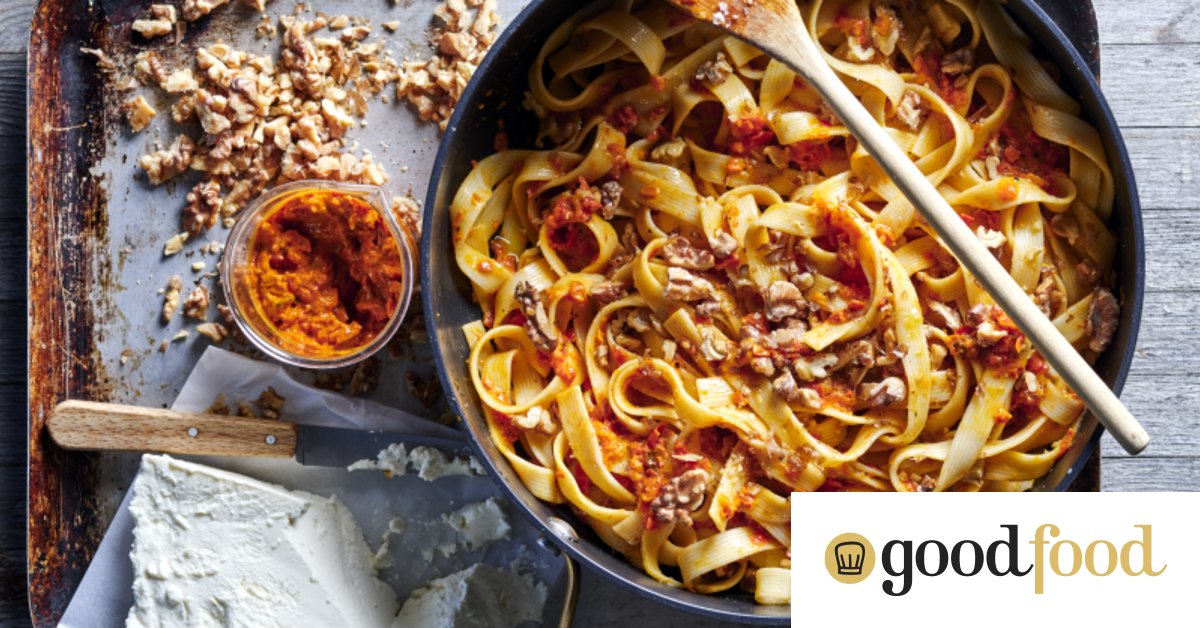 Romesco pasta with ricotta recipe