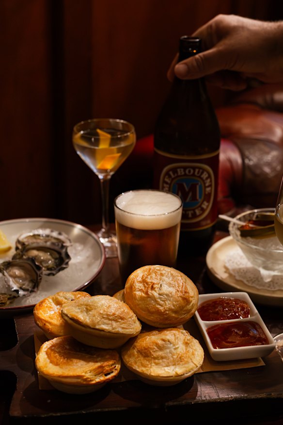 Oysters and party pies - what more could you want at 2am?