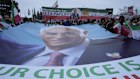 Supporters of Iran’s exiled crown prince Reza Pahlavi attend a demonstration in Toronto.