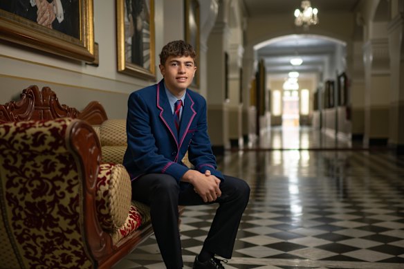 Josh Mulcahy, a year 9 boarding student at St Joseph’s College in Hunters Hill.