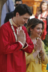 Justin Trudeau with wife Sophie during that infamous Indian excursion.